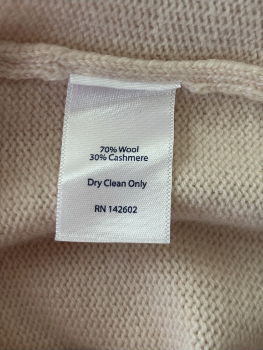 STS Sail to Sable Cream Wool Cashmere Bell Sleeve Sweater Small - Picture 5 of 5